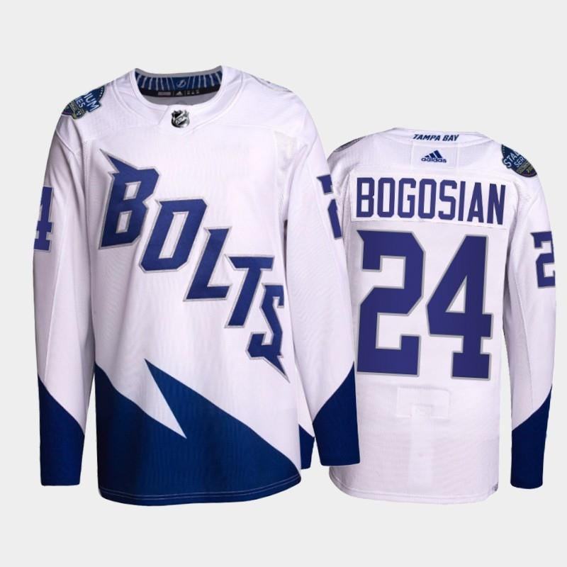 Zach Bogosian Lightning 2022 Stadium Series White Primegreen Stitched Jersey, Men Stitched Jersey