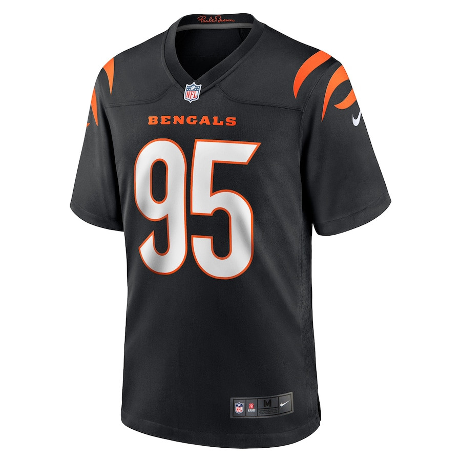 Zach Carter 95 Cincinnati Bengals Game Player Stitched Jersey – Black