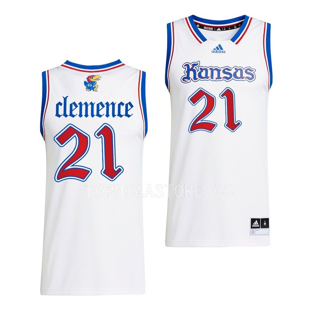 Zach Clemence Kansas Jayhawks #21 White Swingman Jersey 2022-23