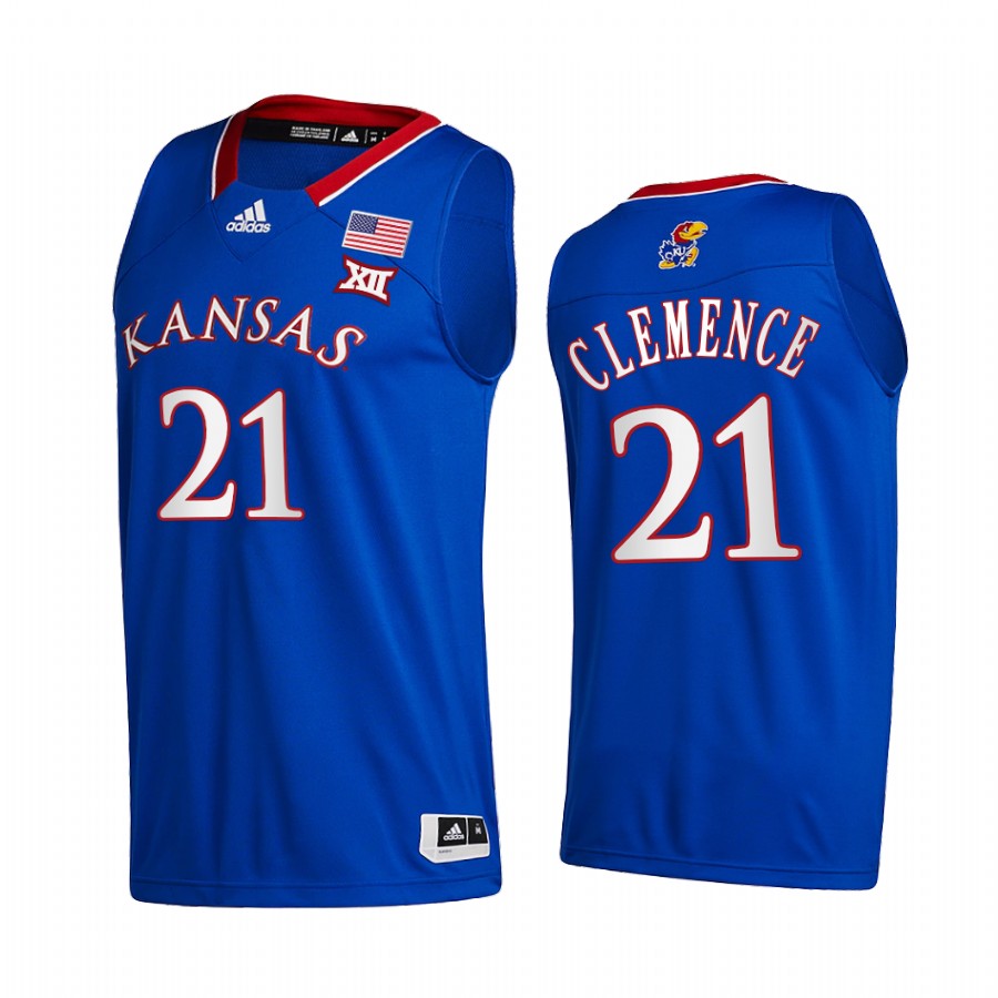 Zach Clemence Kansas Jayhawks Blue Jersey 2021-22 College Away