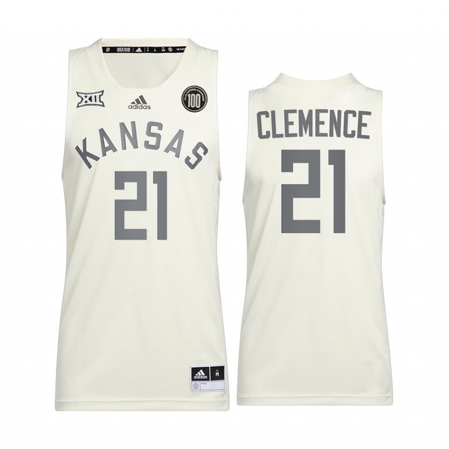 Zach Clemence Kansas Jayhawks White Jersey 2022 Reverse Retro College