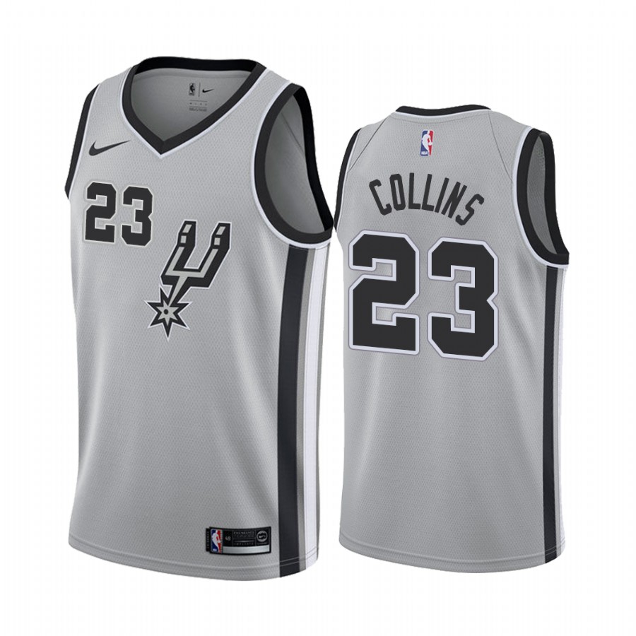 Zach Collins San Antonio Spurs Black Statement Edition #23 Jersey 2021 Trade