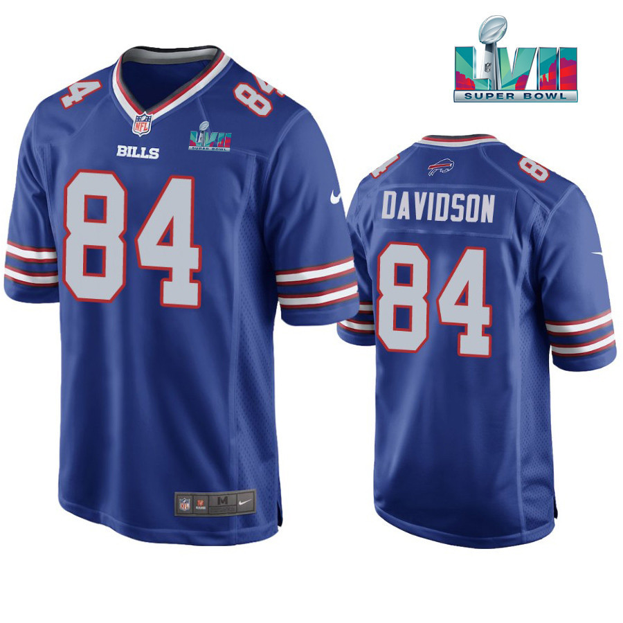 Zach Davidson 84 Buffalo Bills Super Bowl LVII Game Player Men Stitched Jersey – Royal Stitched Jersey Zach Davidson 84 Buffalo Bills Super Bowl LVII Game Player Men Stitched Jersey – Royal Stitched Jersey