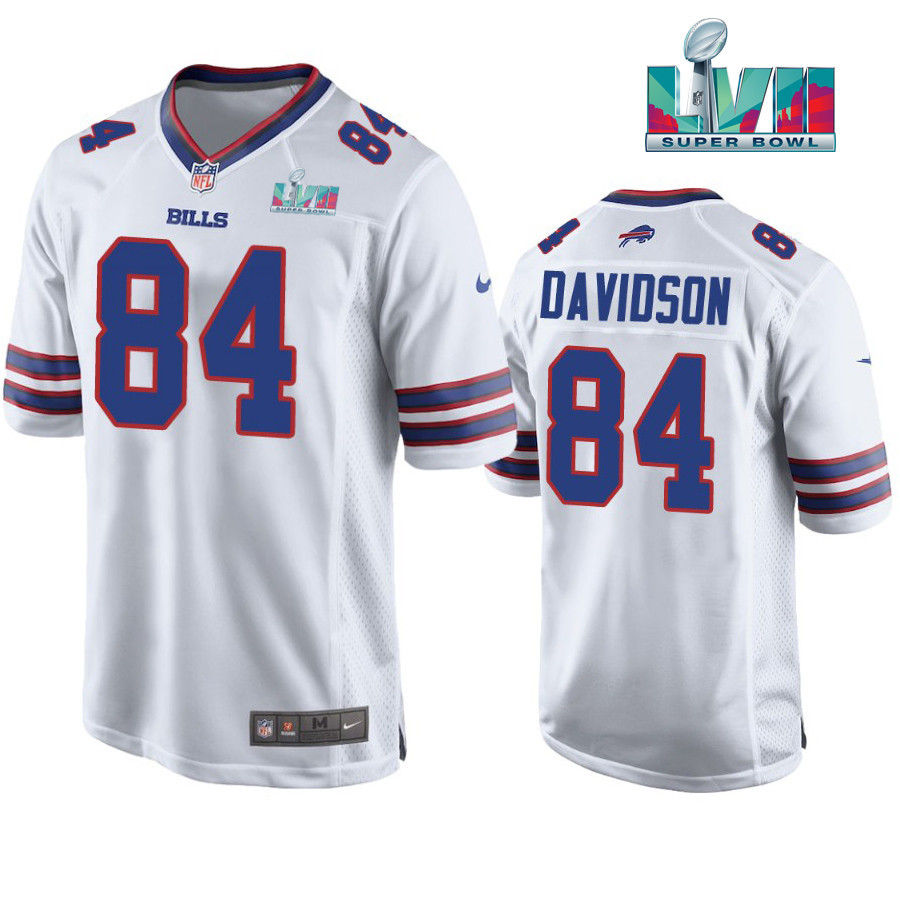 Zach Davidson 84 Buffalo Bills Super Bowl LVII Game Player Men Stitched Jersey – White Stitched Jersey Zach Davidson 84 Buffalo Bills Super Bowl LVII Game Player Men Stitched Jersey – White Stitched Jersey