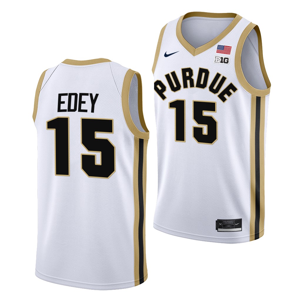 Zach Edey Purdue Boilermakers #15 White College Jersey 2022-23