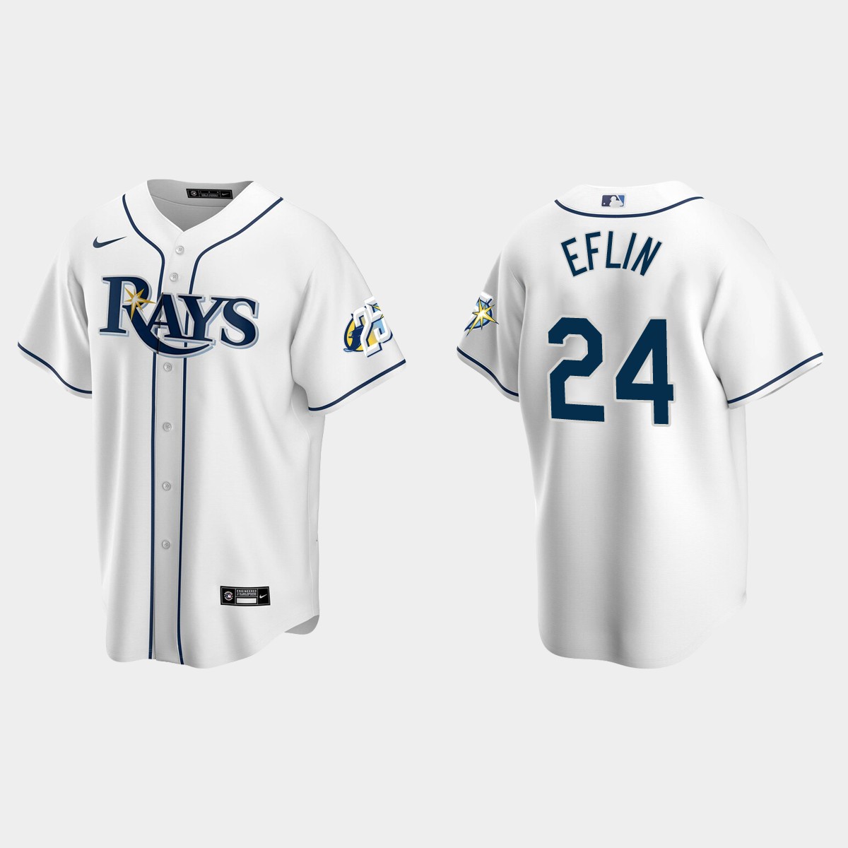 Zach Eflin Tampa Bay Rays 25th Anniversary Jersey - White