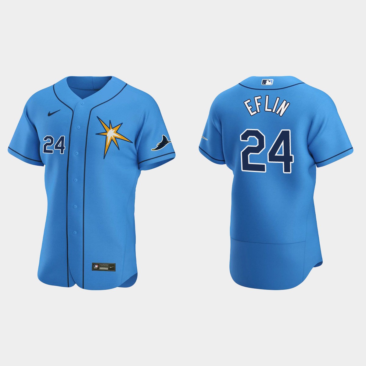 Zach Eflin Tampa Bay Rays Alternate Jersey - Light Blue