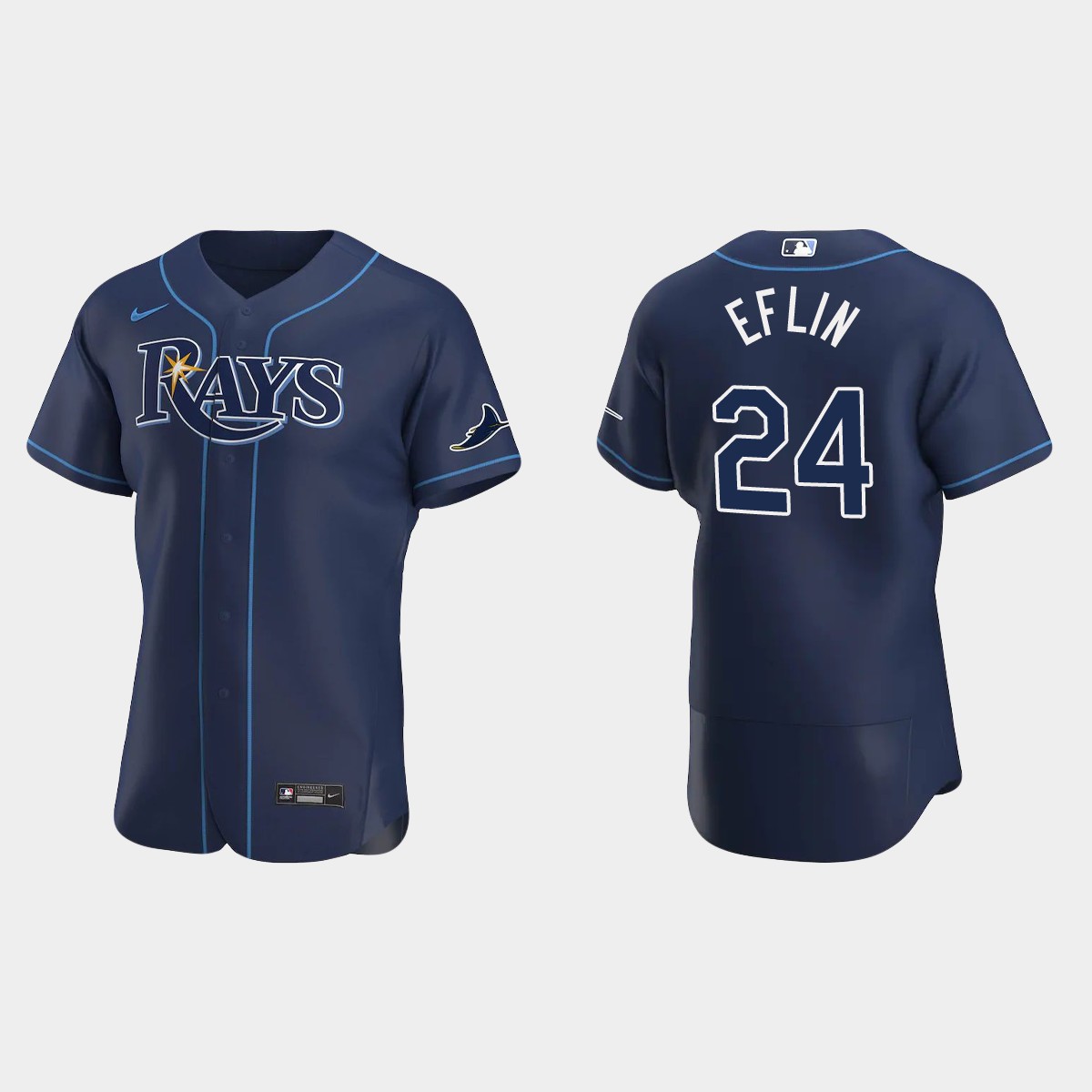 Zach Eflin Tampa Bay Rays Alternate Jersey - Navy