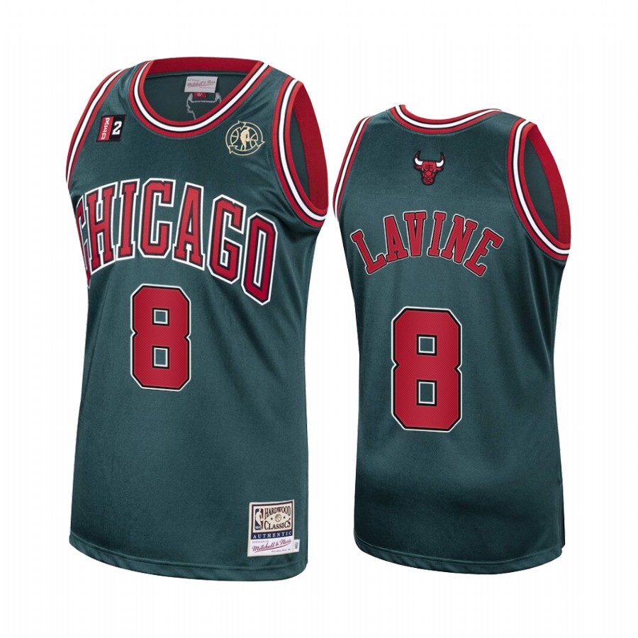 Zach LaVine #8 Chicago Bulls Green Hardwood Classics Jersey