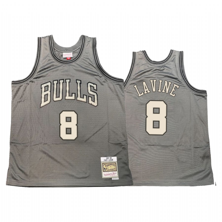 Zach LaVine #8 Chicago Bulls Hardwood Classics Jersey Gray