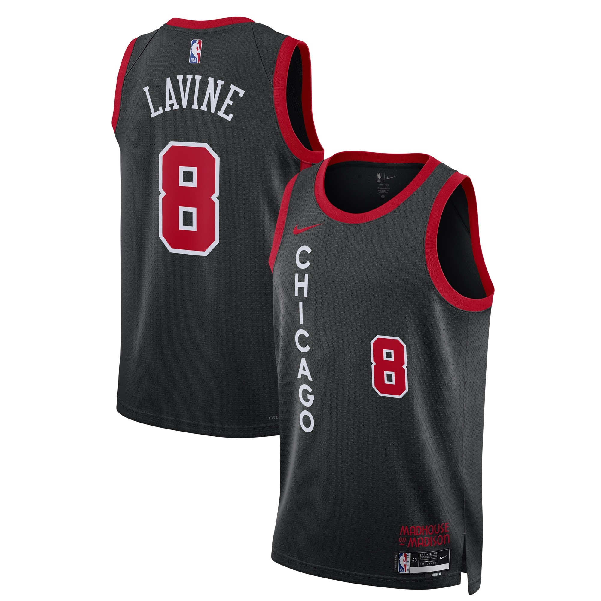 Zach LaVine Chicago Bulls 2023/24 Swingman City Edition Black Jersey - All Stitched