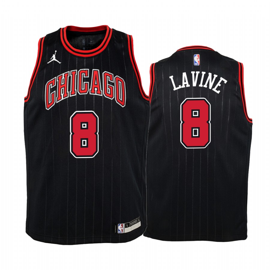 Zach LaVine Chicago Bulls Youth Black Statement Jersey Jumpman