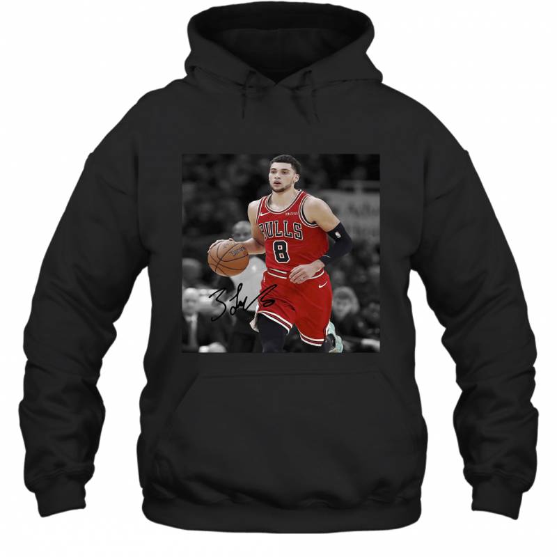 Zach LaVine Signed Mounted Photo Display Chicago Bulls Hoodie