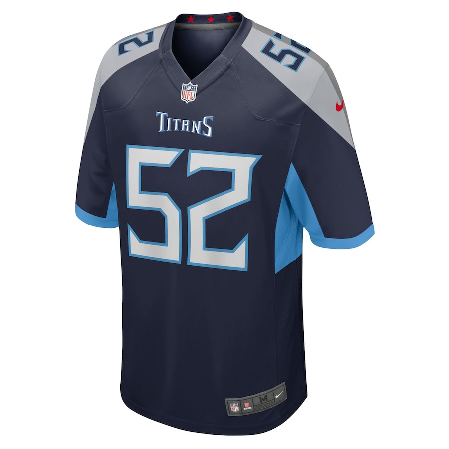 Zach McCloud 52 Tennessee Titans Home Game Player Stitched Jersey – Navy