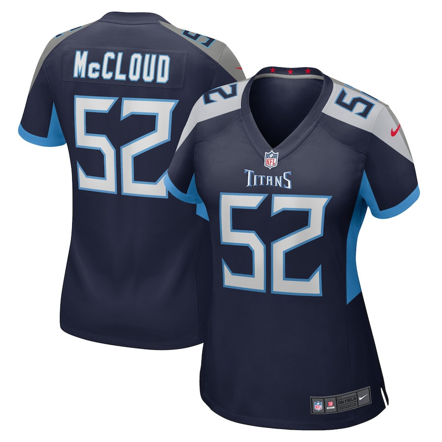 Zach McCloud 52 Tennessee Titans Women’s Home Game Player Stitched Jersey – Navy