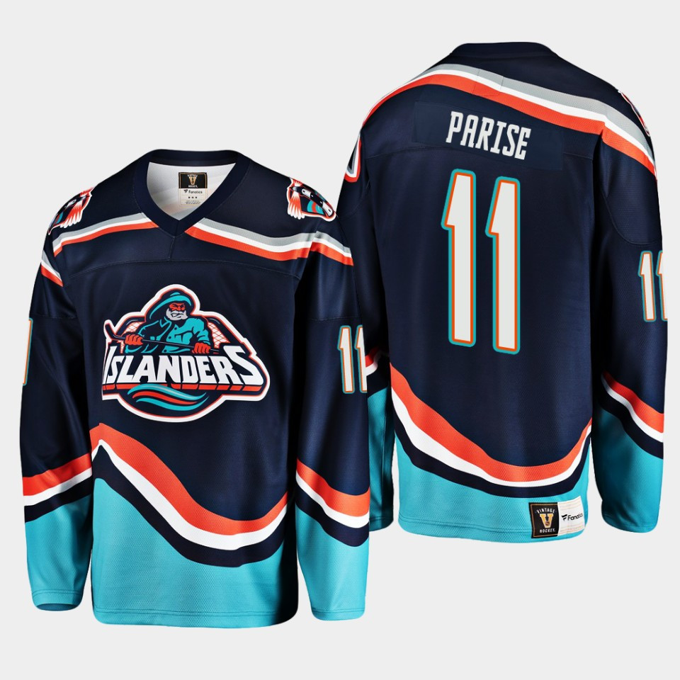 Zach Parise 11 New York Islanders Navy Reverse Retro 2.0 Stitched Jersey 2022-23