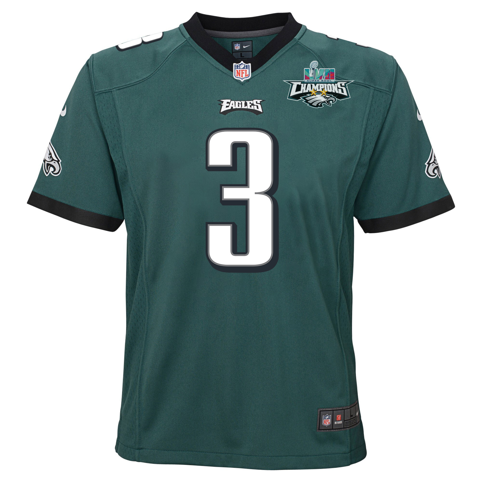 Zach Pascal 3 Philadelphia Eagles Super Bowl LVII Champions 2 Stars 2 Stars Youth Game Stitched Jersey – Black
