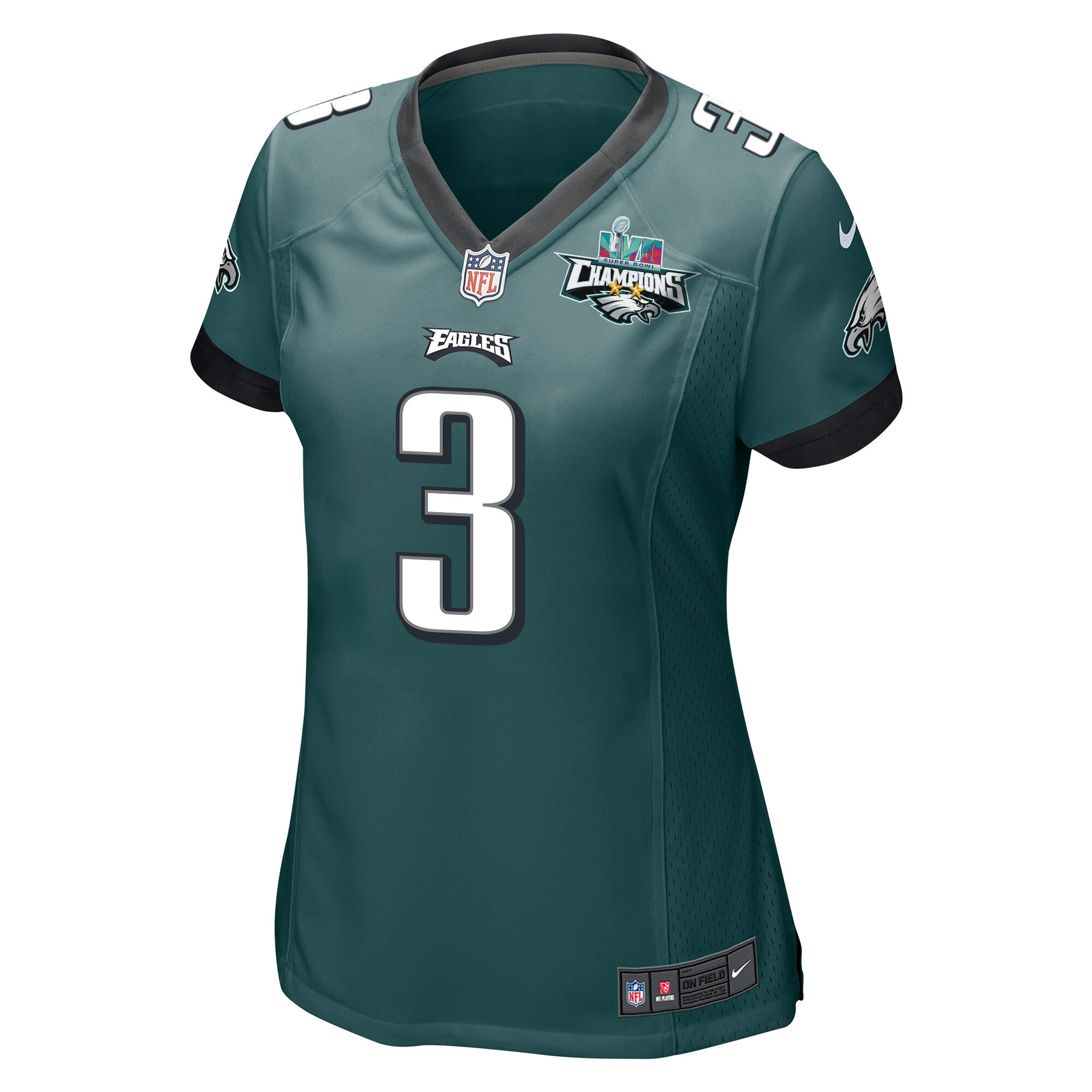 Zach Pascal 3 Philadelphia Eagles Super Bowl LVII Champions 2 Stars Women Game Stitched Jersey – Midnight Green