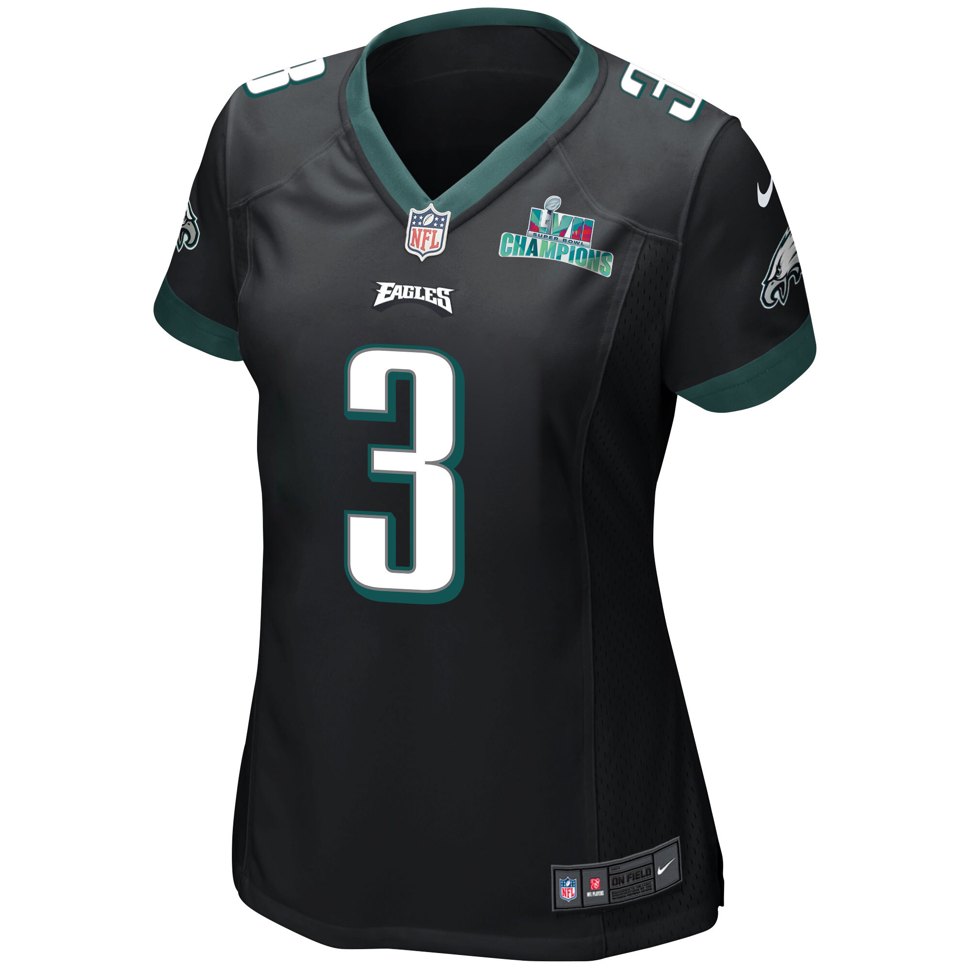 Zach Pascal 3 Philadelphia Eagles Super Bowl LVII Champions Women Game Stitched Jersey – Black