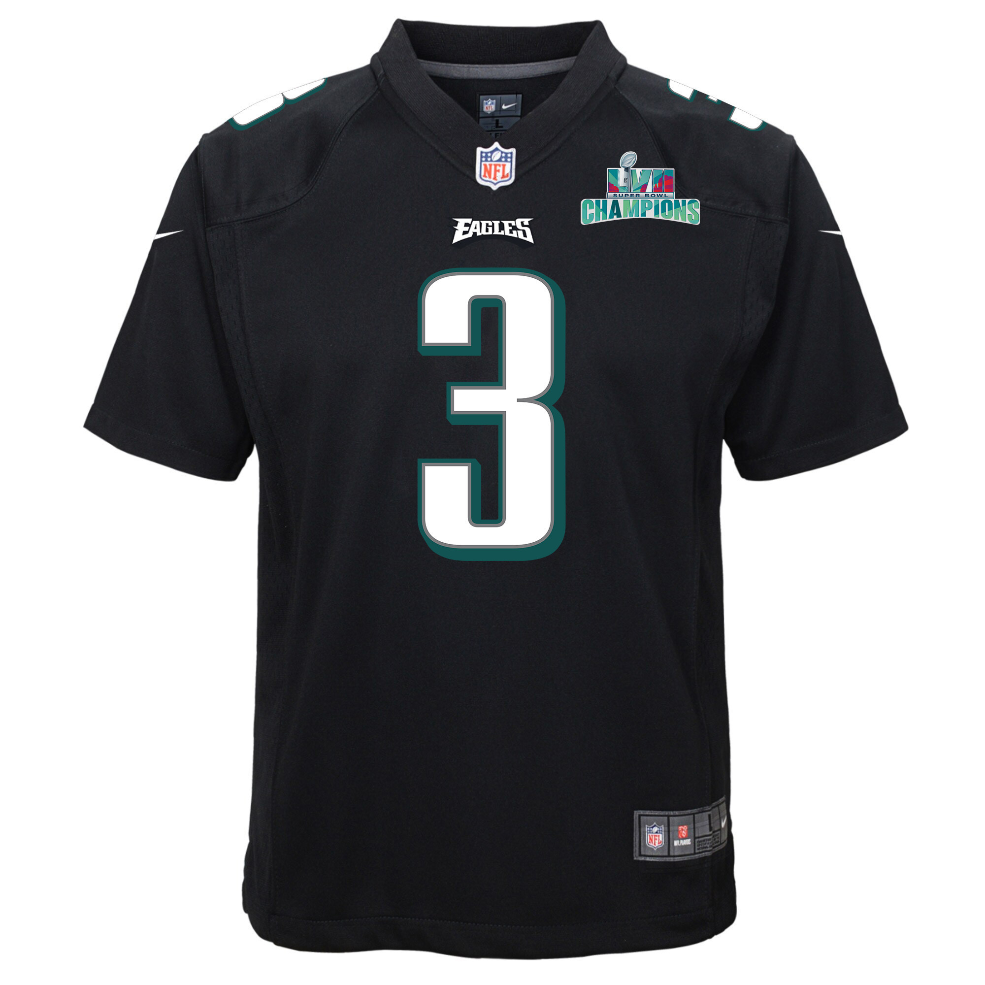 Zach Pascal 3 Philadelphia Eagles Super Bowl LVII Champions Youth Game Stitched Jersey – Black