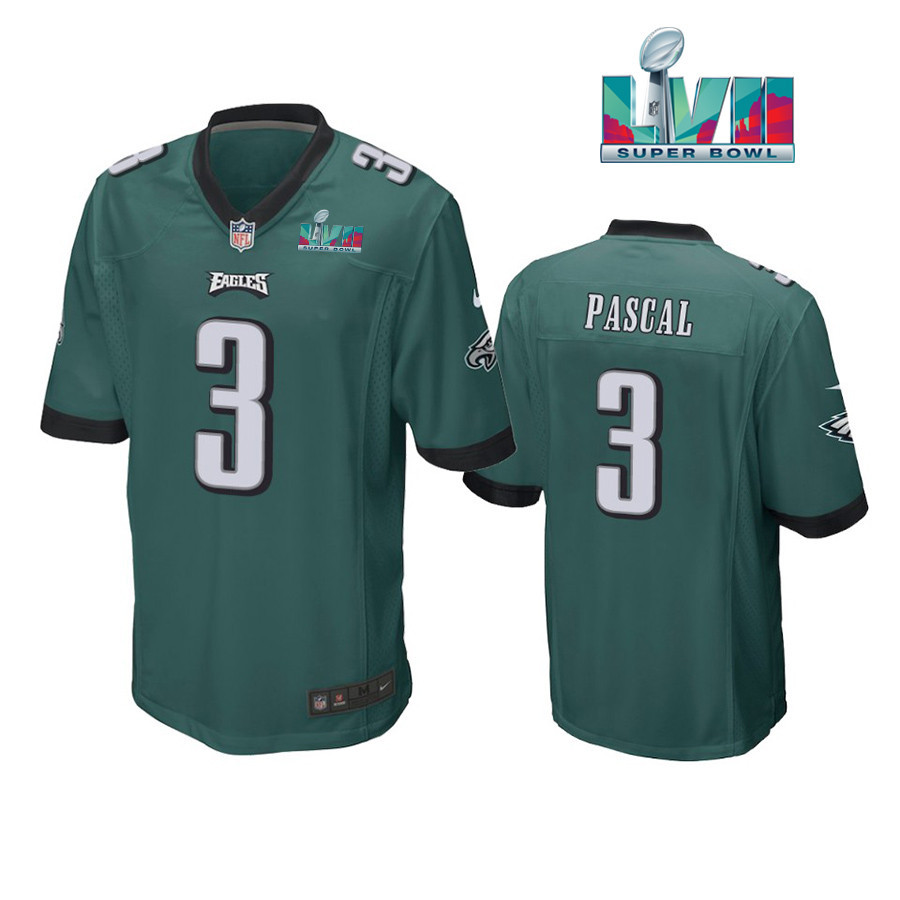 Zach Pascal 3 Philadelphia Eagles Super Bowl LVII Game Player Men Stitched Jersey – Green