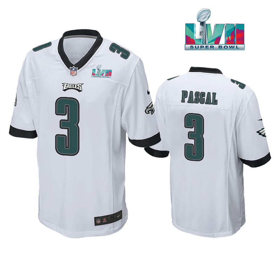 Zach Pascal 3 Philadelphia Eagles Super Bowl LVII Game Player Men Stitched Jersey – White