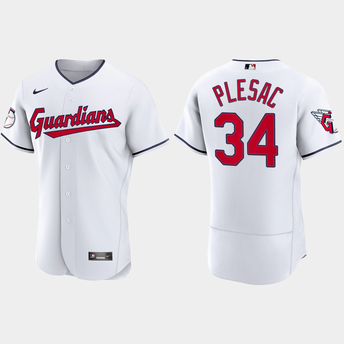 Zach Plesac Cleveland Guardians 2022 Home Jersey - White