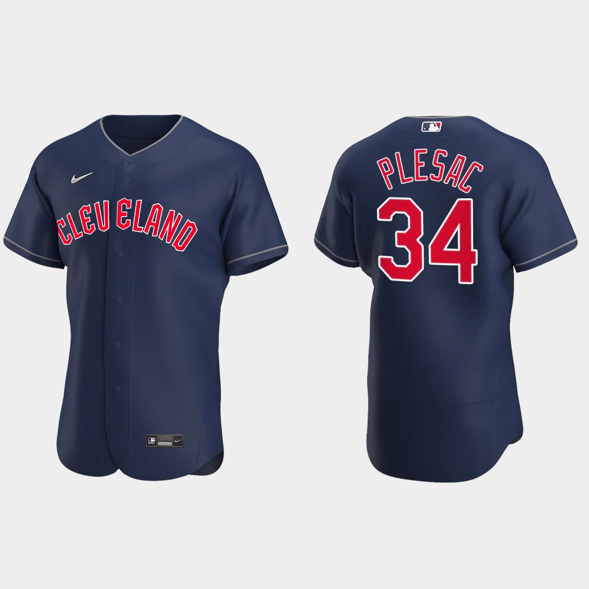Zach Plesac Cleveland Guardians Alternate Jersey - Navy