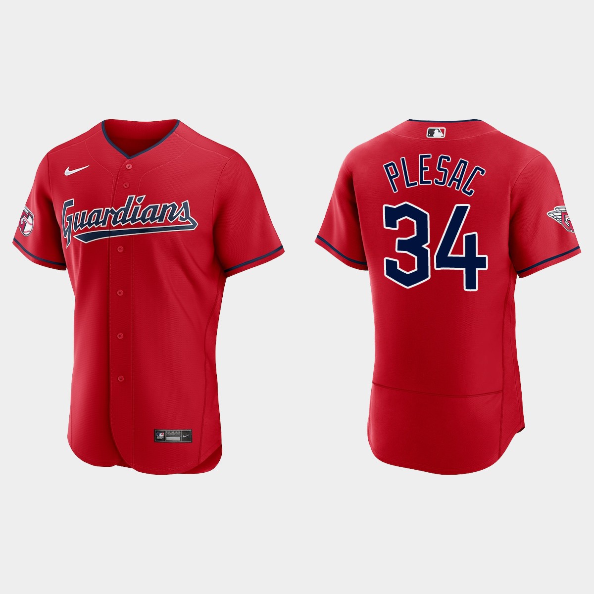 Zach Plesac Cleveland Guardians Jersey - Red
