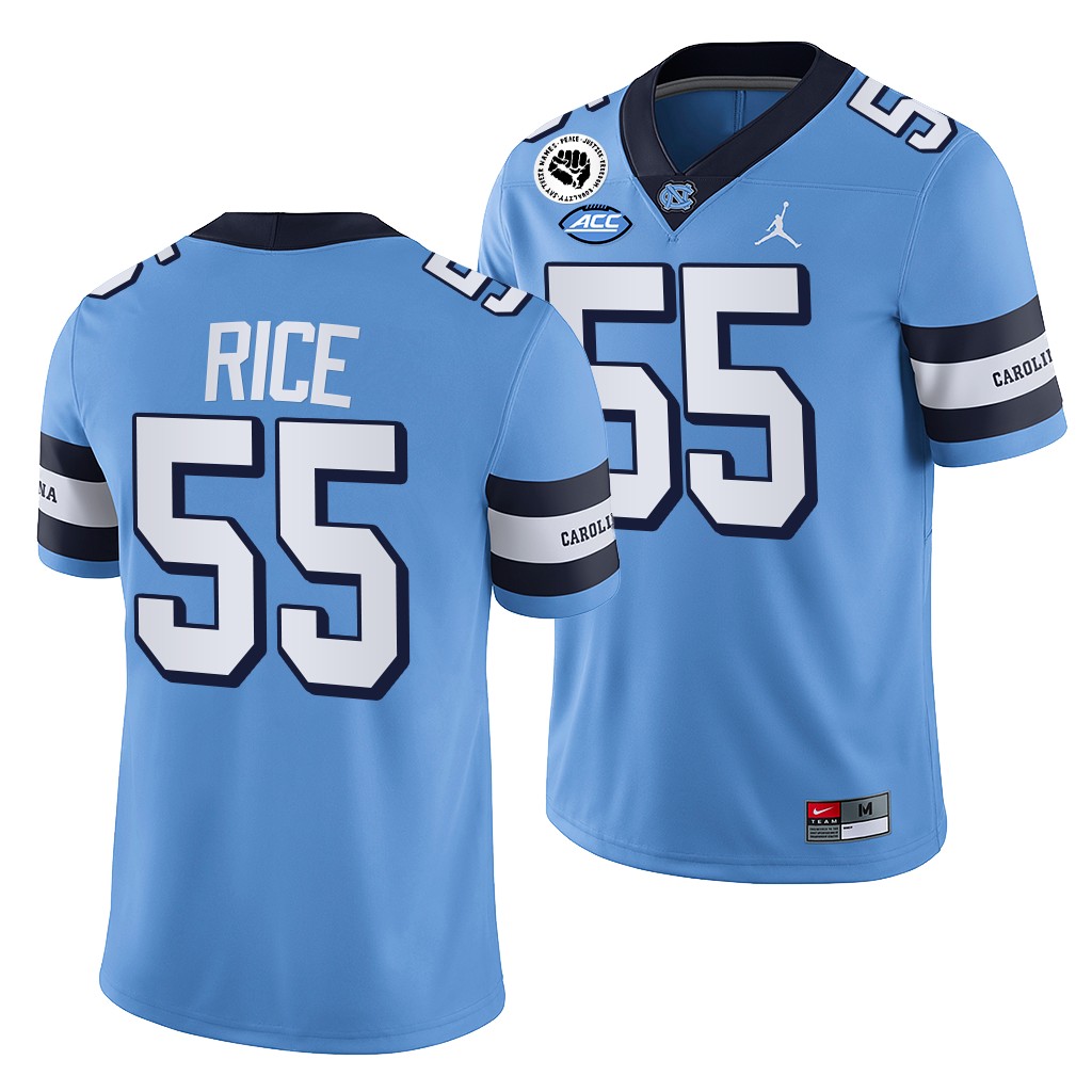 Zach Rice North Carolina Tar Heels 2022-23 College Jersey Men's Blue #55 Uniform