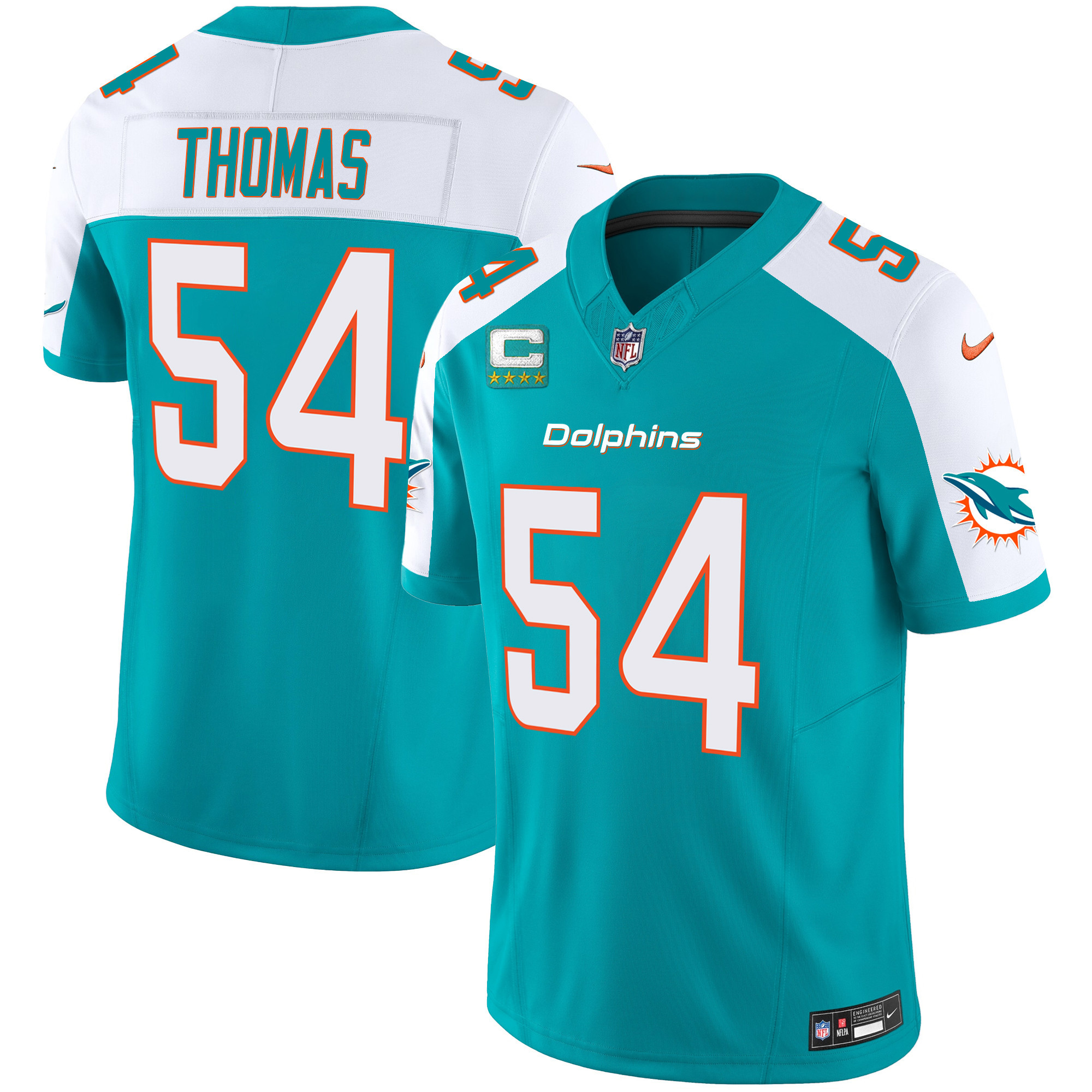 Zach Thomas Men's Miami Dolphins Vapor Limited Aqua Alternate Jersey - All Stitched 