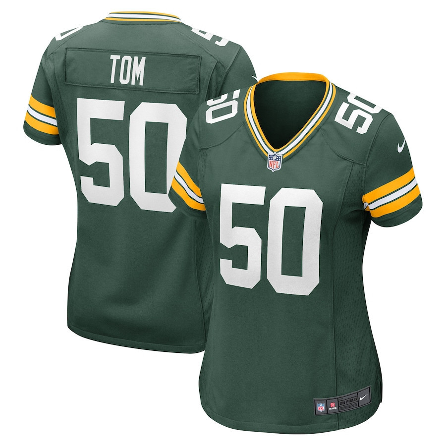 Zach Tom Green Bay Packers Women’s Player Game Stitched Jersey – Green