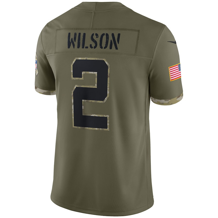 Zach Wilson New York Jets 2022 Salute To Service Limited Stitched Jersey – Olive