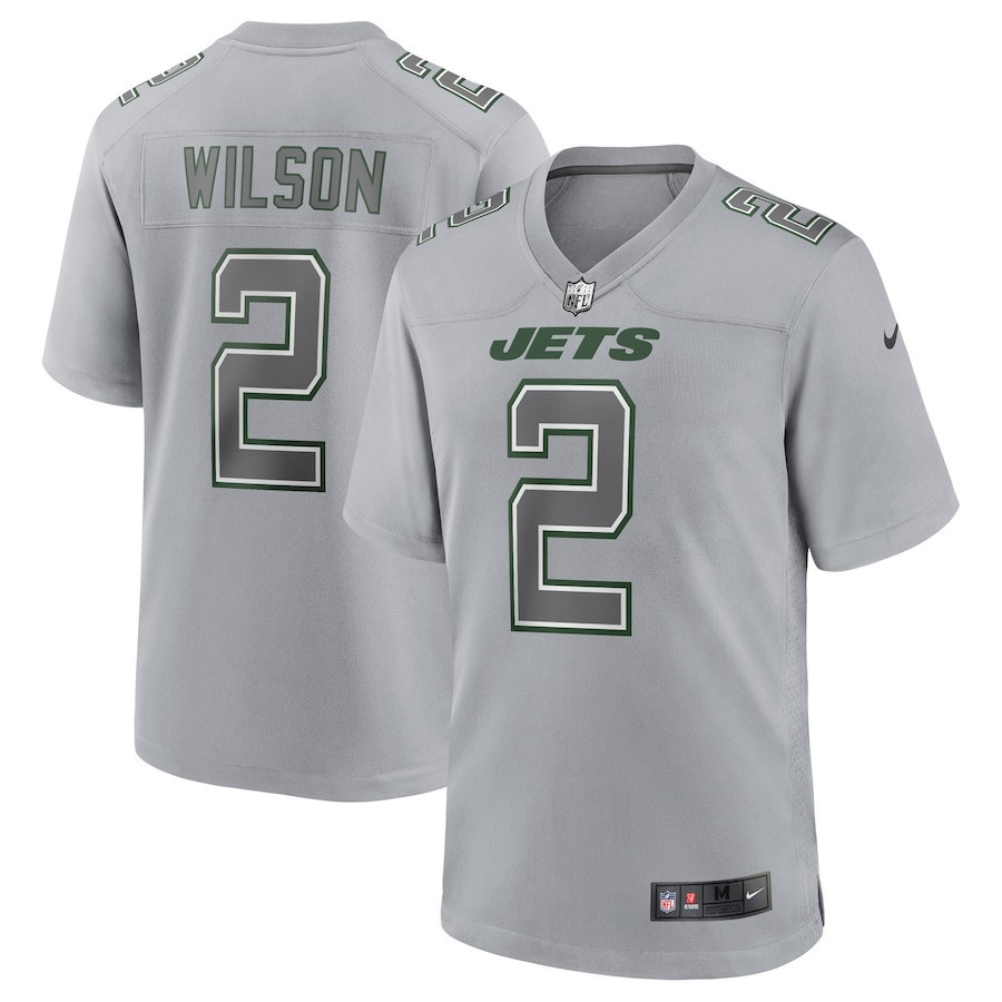 Zach Wilson New York Jets Atmosphere Fashion Game Stitched Jersey – Gray