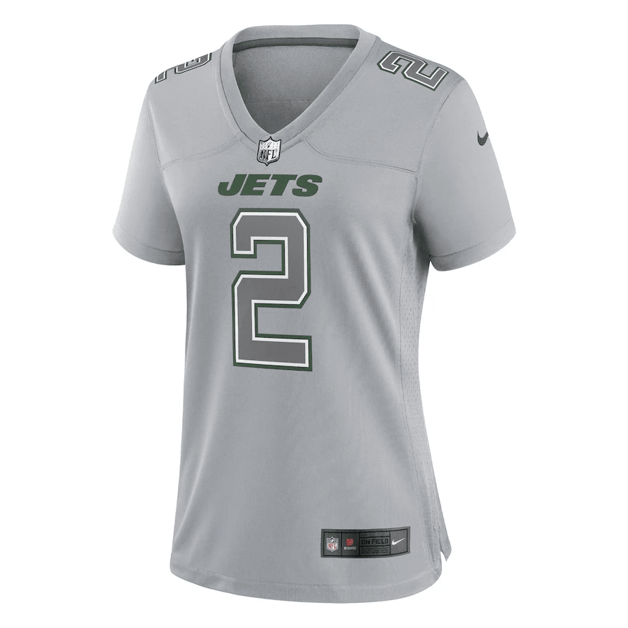 Zach Wilson New York Jets Women’s Atmosphere Fashion Game Stitched Jersey – Gray