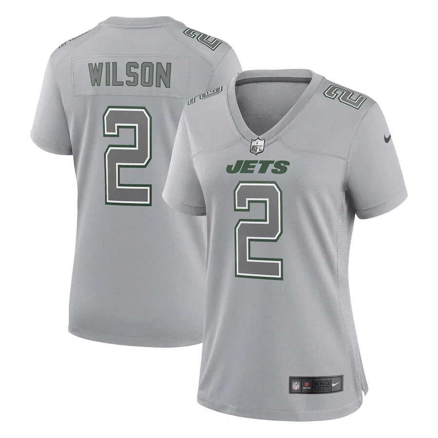 Zach Wilson New York Jets Women’s Atmosphere Fashion Game Stitched Jersey – Gray