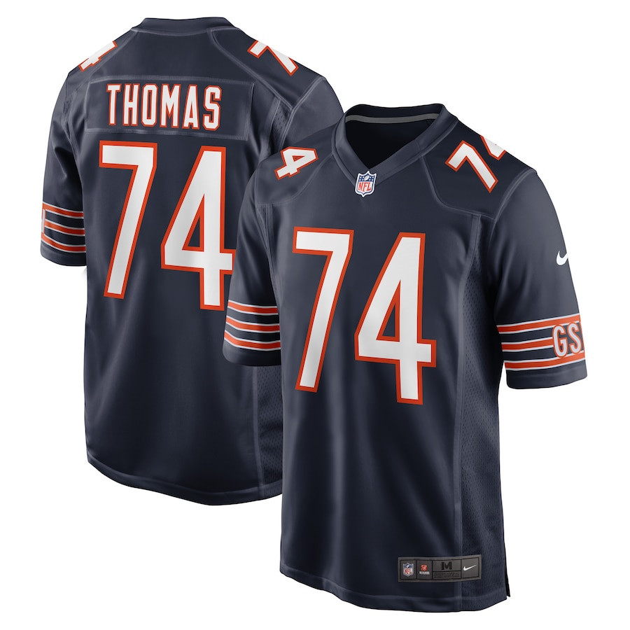 Zachary Thomas Chicago Bears Stitched Jersey – Navy