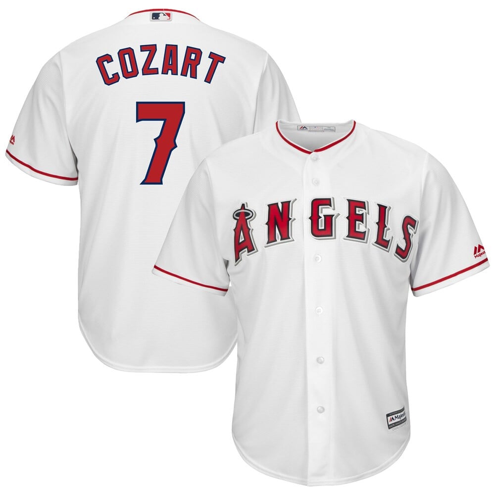 Zack Cozart Los Angeles Angels Majestic Home Cool Base Player Stitched Jersey – White