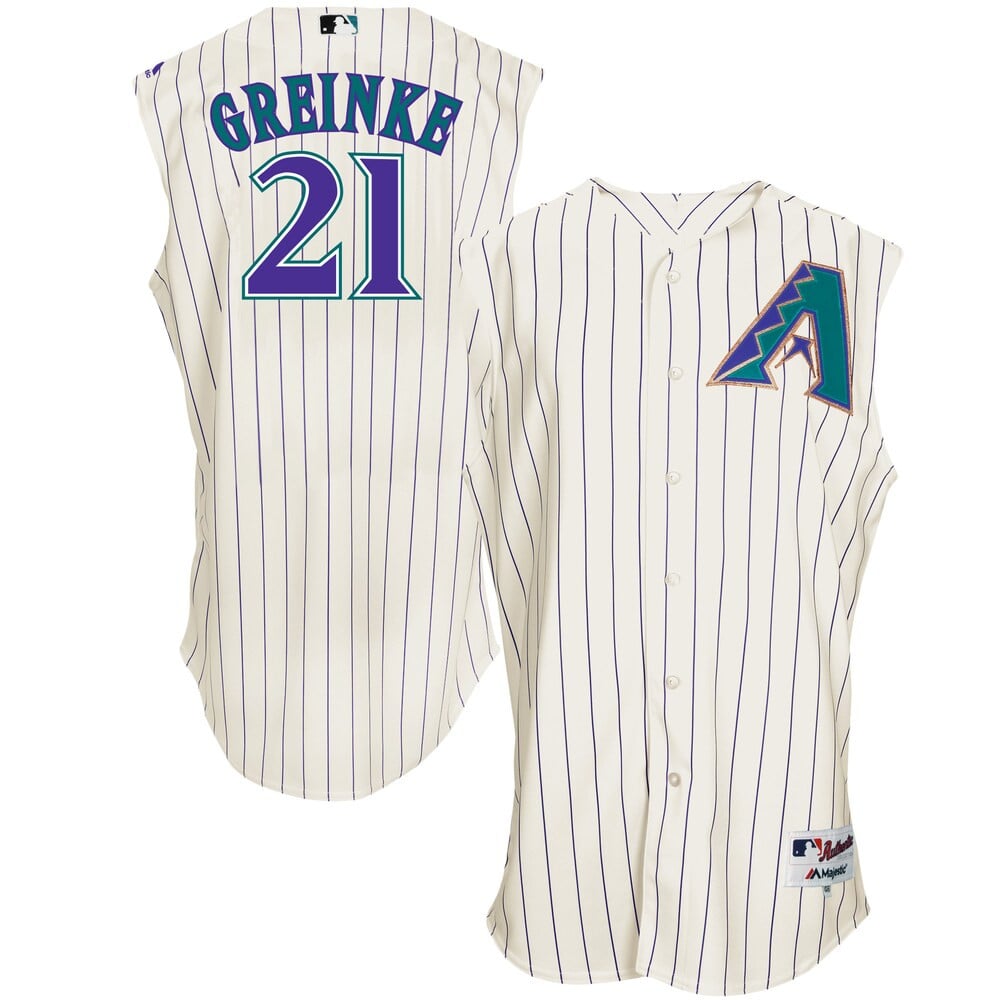 Zack Greinke Arizona Diamondbacks Majestic Turn Back the Clock Player Stitched Jersey – White