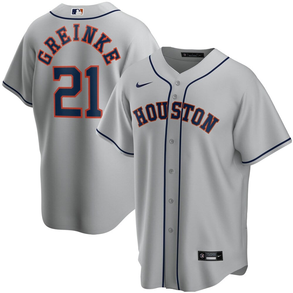 Zack Greinke Houston Astros Nike Road 2020 Player Stitched Jersey – Gray