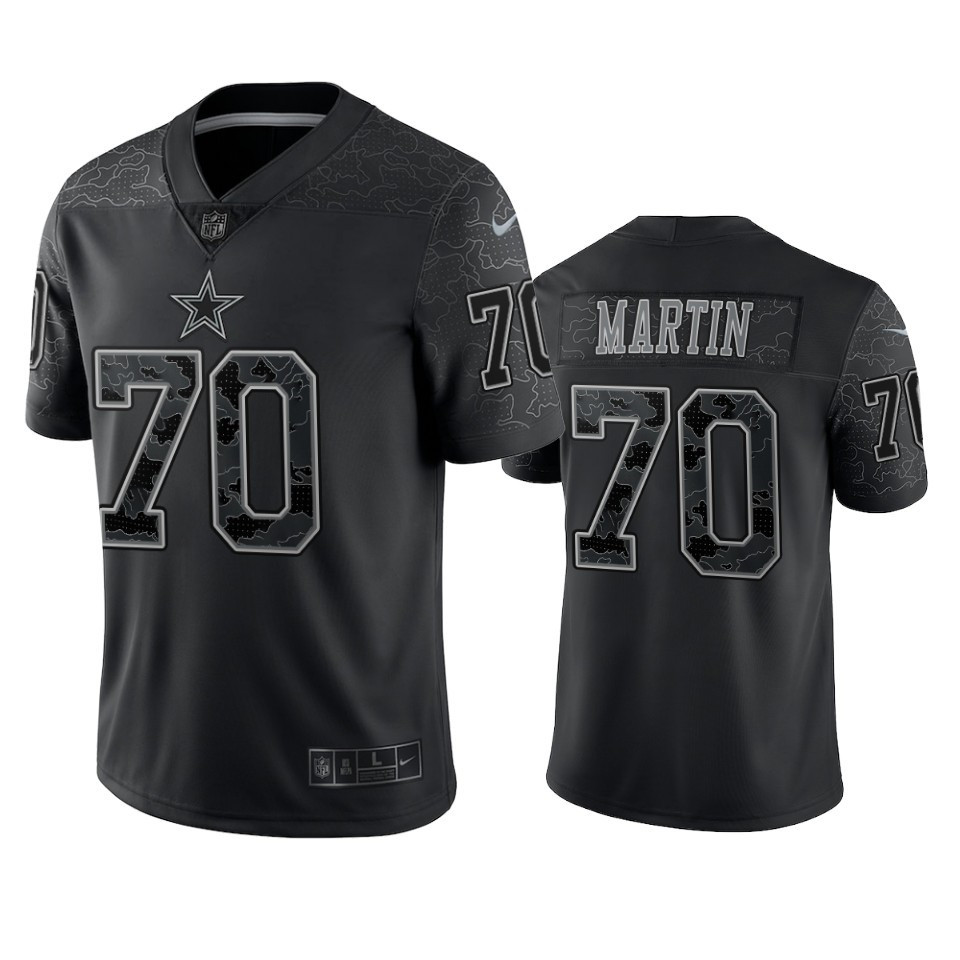 Zack Martin 70 Dallas Cowboys Black Reflective Limited Stitched Jersey – Men