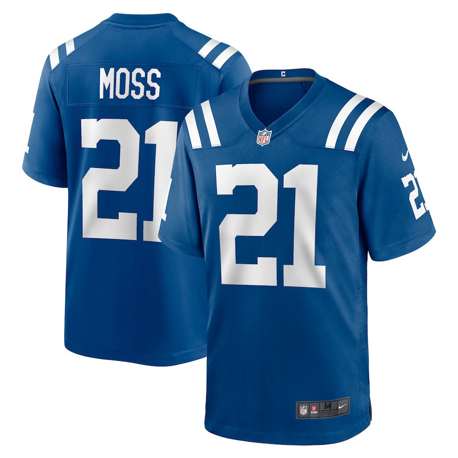 Zack Moss Indianapolis Colts Game Player Stitched Jersey – Royal