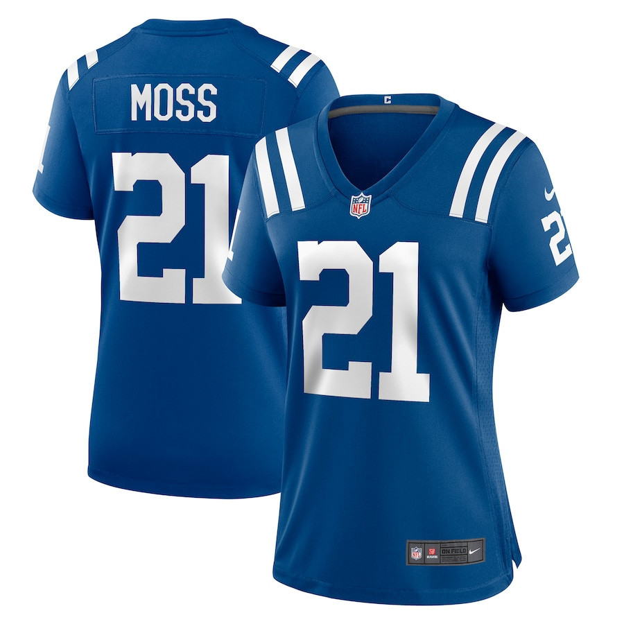Zack Moss Indianapolis Colts Women’s Game Player Stitched Jersey – Royal