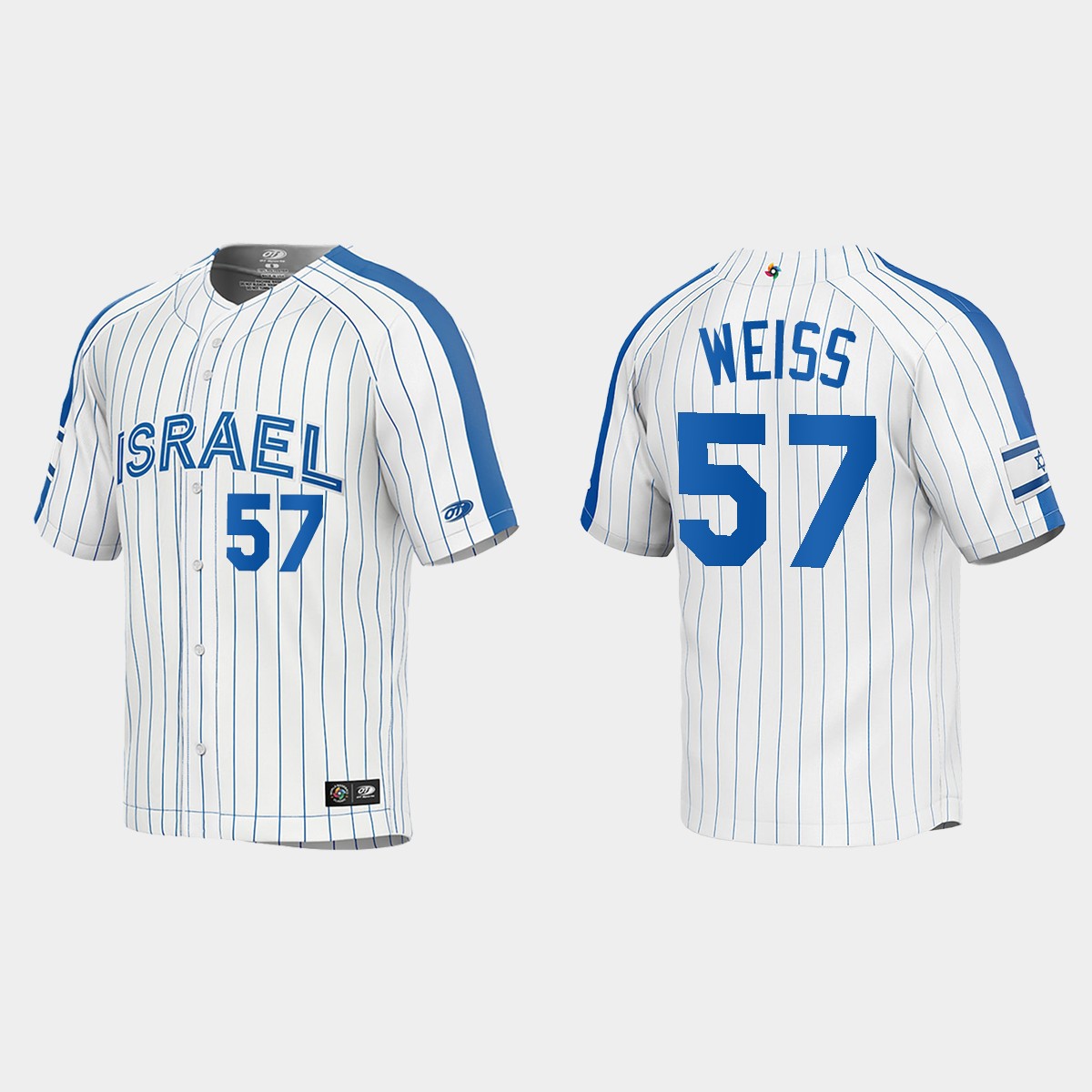 Zack Weiss Israel 2023 World Classic Jersey - White