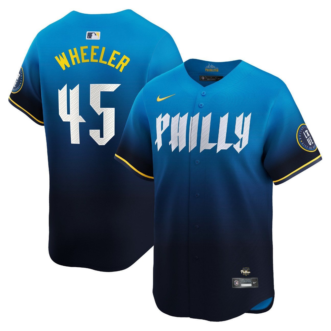 Zack Wheeler Philadelphia Phillies Blue 2024 City Connect Limited City Connect Jersey