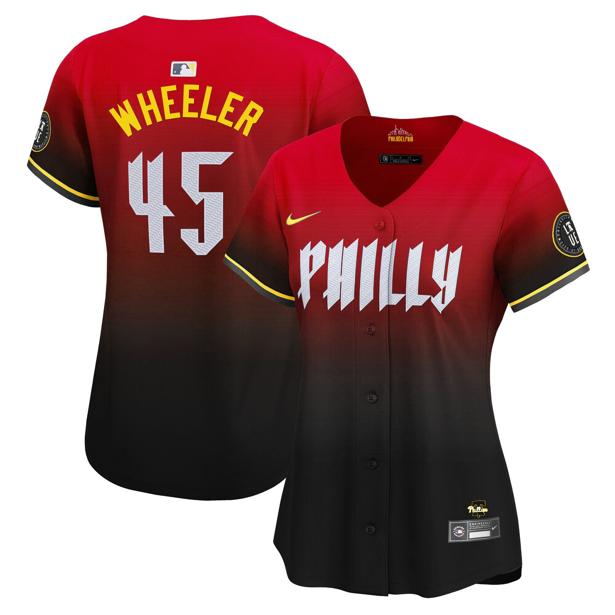 Zack Wheeler Women's Philadelphia Phillies 2024 City Connect Vapor Premier Limited Red Jersey - All Stitched