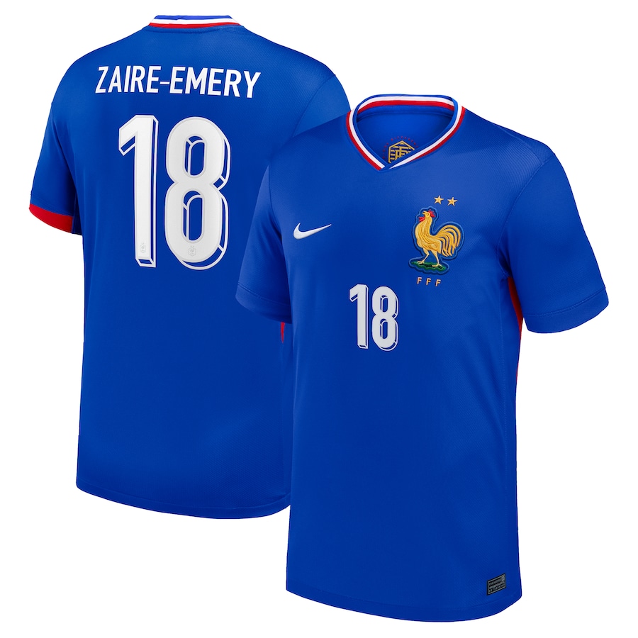 Zaire-Emery Men's France 2024 Stadium Home Soccer Jersey