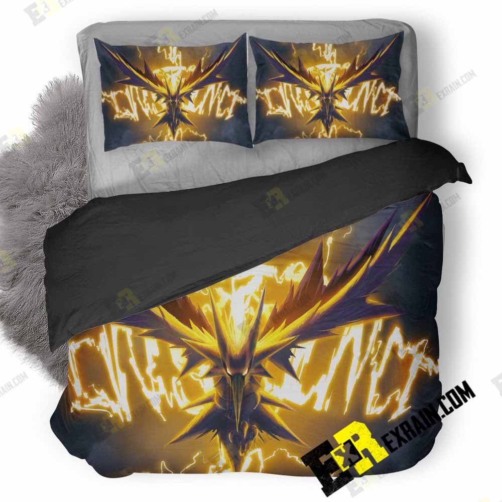 Zapdos Pokemon Go Art On 3D Customized Duvet Cover Bedding Set