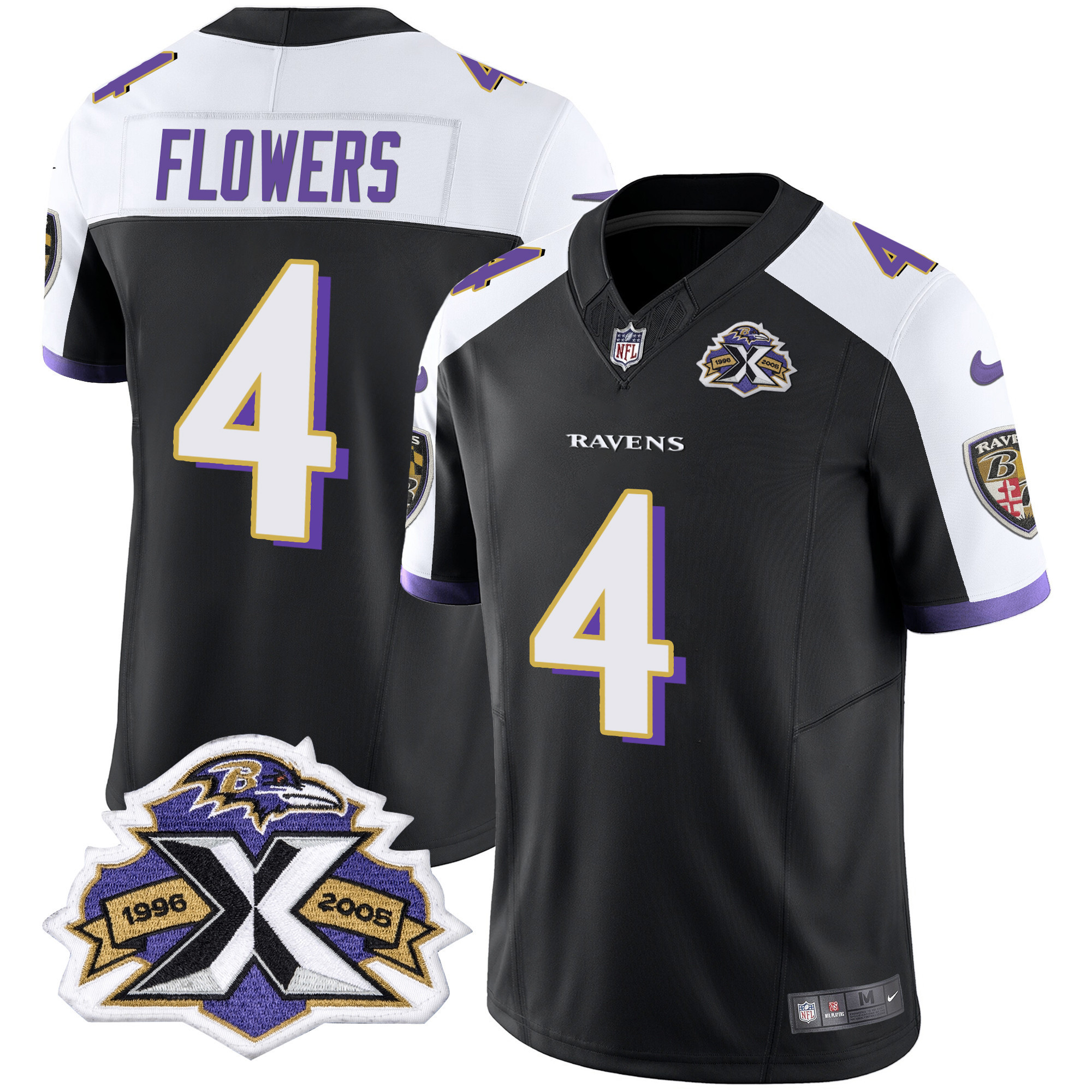 Zay Flowers Men's Baltimore Ravens 2005 Throwback Black Vapor Limited Alternate Jersey All Stitched