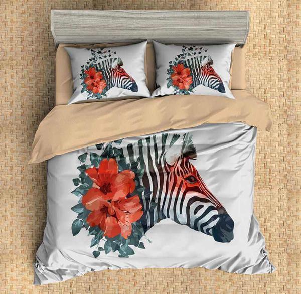 Zebra 3D Customized Duvet Cover Bedding Set